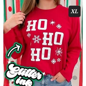 NEW Christmas Ho Ho Ho Long Sleeve Tee